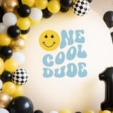 One Cool Dude 1st Birthday Decorations Banner and Wall Decals for Boys