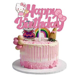 Cute Cartoon Cake Decorations Happy Birthday Cake Topper Party Supplies for Girls