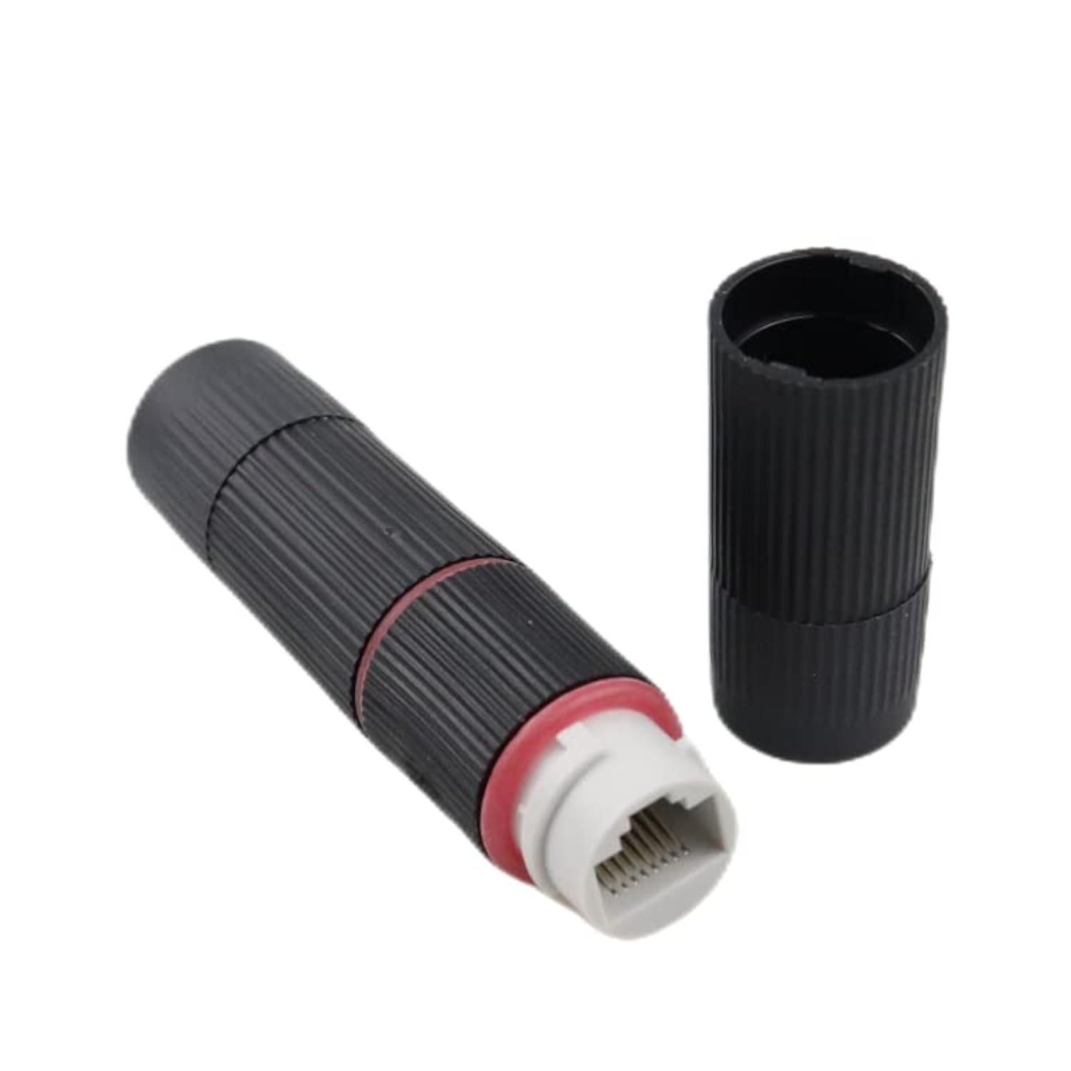 2 Pack Rj45 Coupler Waterproof Connector Pass Through Cctv Poe Camera Cable Ou