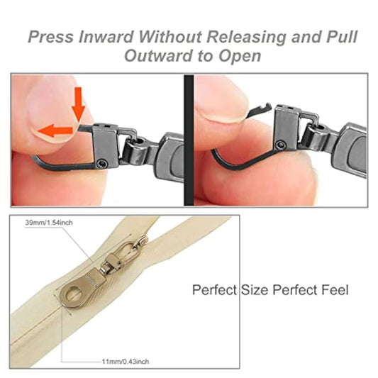 10 Pieces Zipper Pull Replacement For Small Holes Zipper, Detachable Z