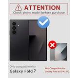 Transparent Cover For Samsung Galaxy Z Fold 7 Case Clear With Screen Protector,Hard Full Body Shockproof Crystal Slim Hinge Protection For Galaxy Fold 7 Cover For Samsung Z Fold 7 Case Women Men