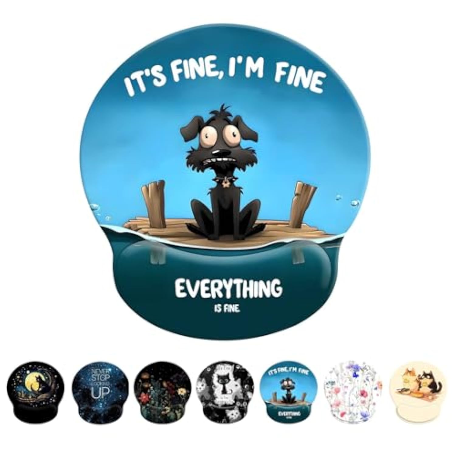 Funny Dog Ergonomic Comfortable Mousepad With Wrist Support,Pain Relief Mouse Pads For Non-Slip Base,Funny Dog Gaming Mouse Pad With Memory Foam Wrist Support,Cute Office Desk Accessories