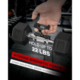 Gym Magnetic Phone Holder, 360 Adjustable, Compatible With 4.7-6.5" Smartphones, Alloy Base And Joint, Black
