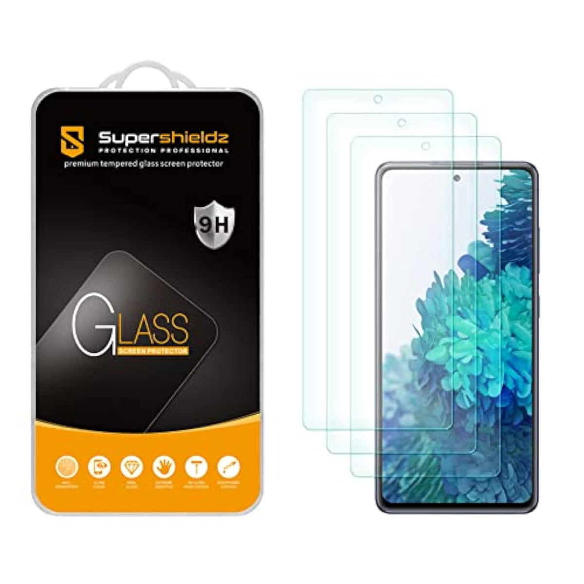 (3 Pack) Designed For Samsung Galaxy S20 Fe 5G Tempered Glass Screen Protector, Anti Scratch, Bubble Free