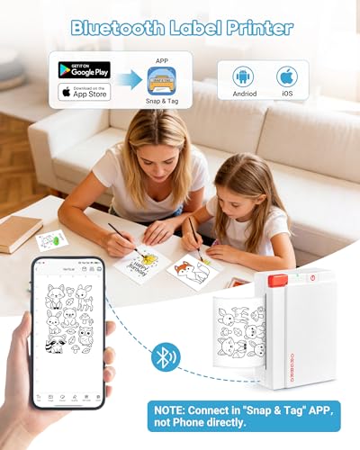 Sticker Printer Machine, X3 Mini Printer Print Pods Portable Thermal Inkless Sticker Maker, 2-3 Inch 300 Dpi Bluetooth Pocket Printers For Smartphones, Notes, Journal, Photos, Diy, Kids Gift