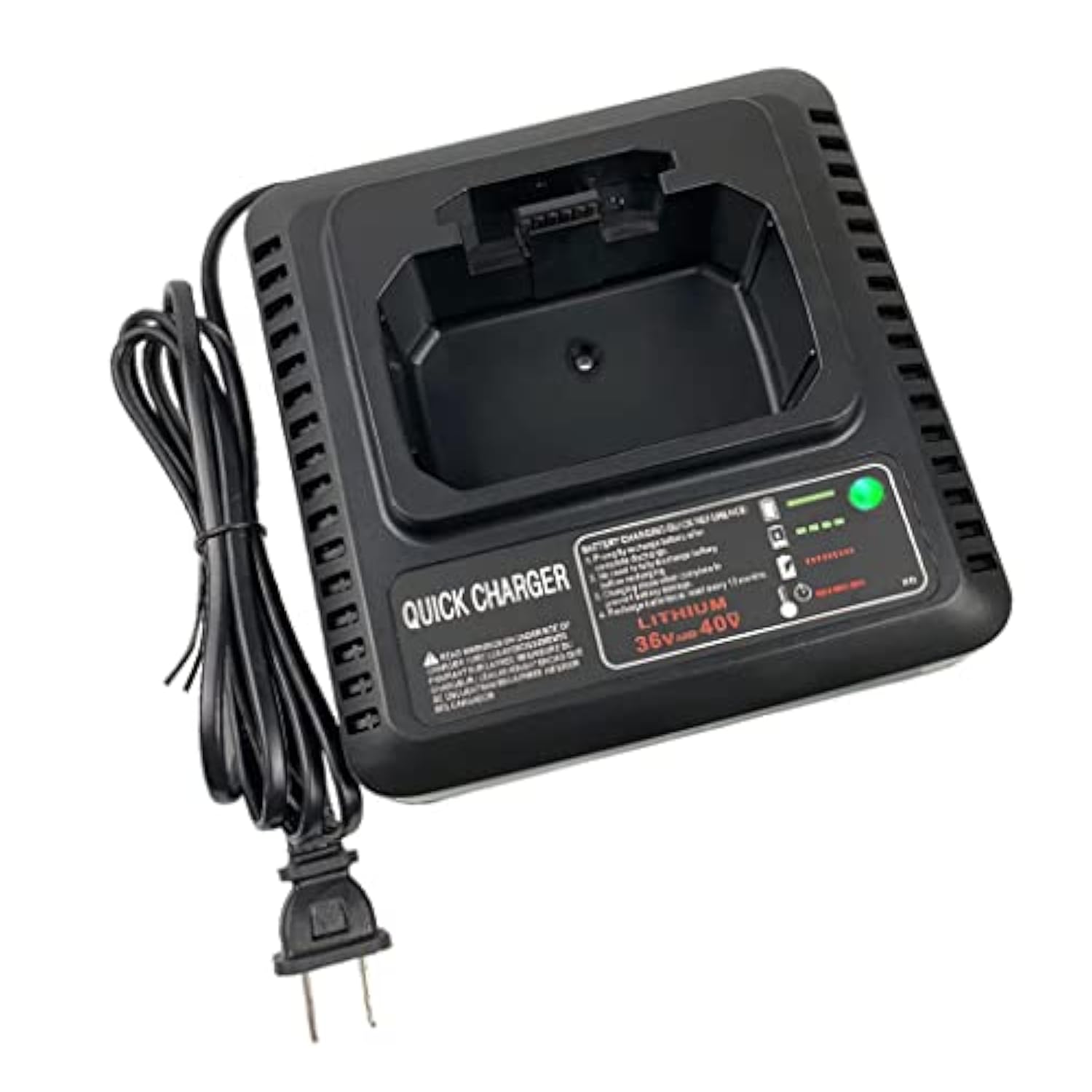 Replace Black And Decker 40V Charger Lcs36 Lcs40 Compatible With Black+Decker 36V/40V Lithium Battery Lbxr36 Lbxr2036 Lbx36 Lbx1540 Lbx2040 Lbx2540 Lst540 Lcs1240 Lst136W