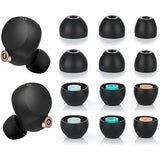 Silicone Ear Tips Replacement For Sony Xba Mdr Wf Earphones, Compatible With Wf-1000Xm4,1000Xm3, C500,Sp800N Earbuds Tips Eartips Ear Caps, Fit In Case, S/M/L 3 Size 6 Pairs,Silicone Black