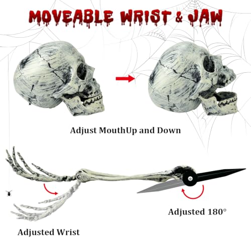 2-3 Pack Realistic Halloween Skeleton Stakes Decorations Outdoor for Yard