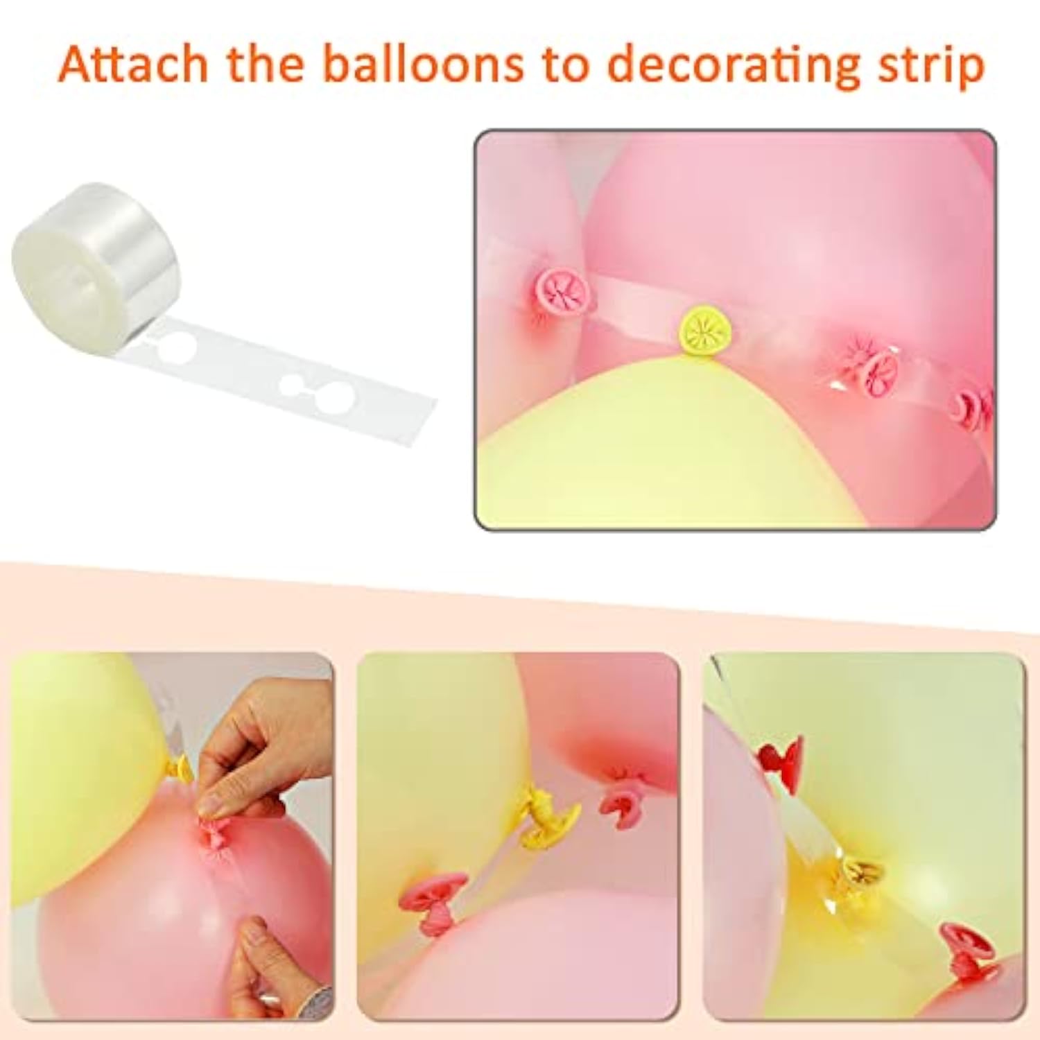 Pastel Balloon Garland Kit – Pink & Yellow DIY Decor for Baby Showers, Birthdays and Weddings