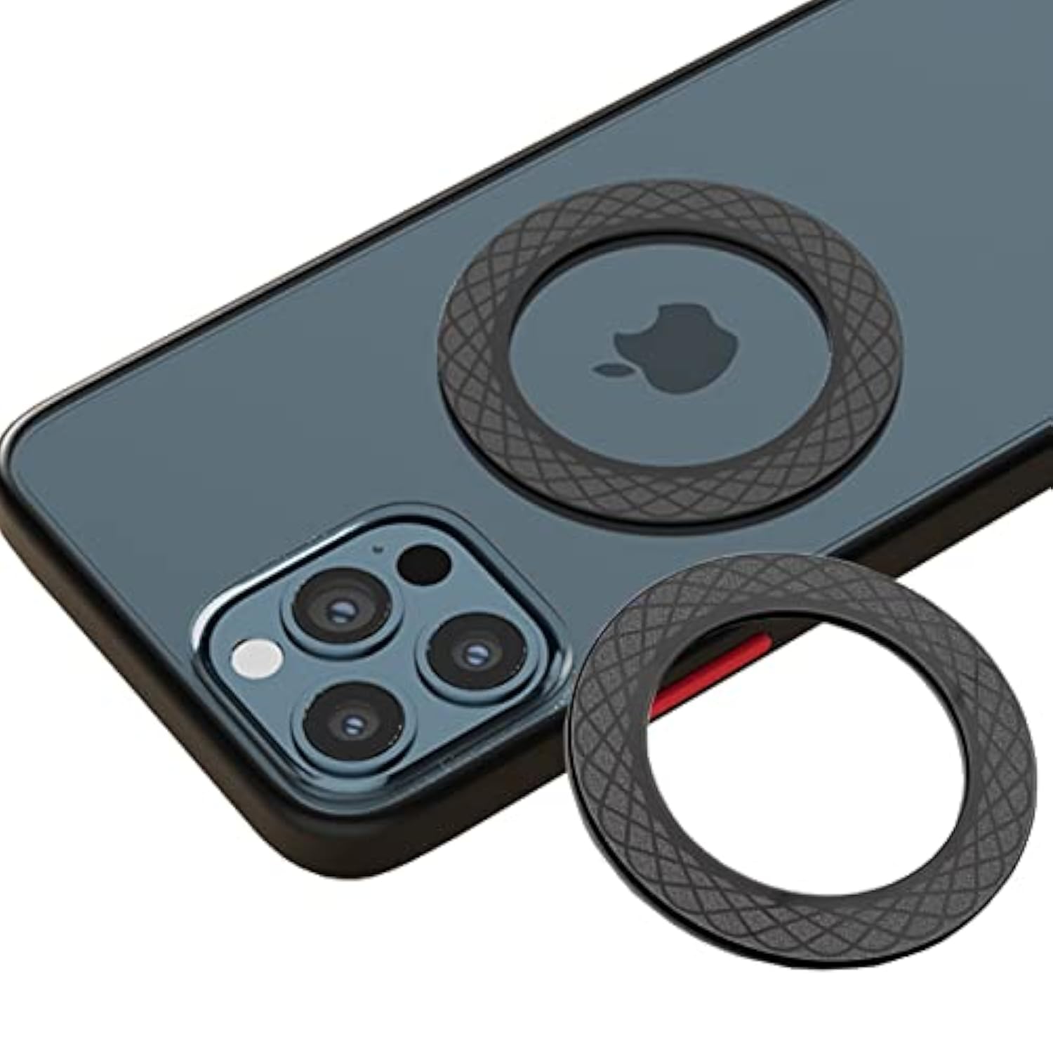 Universal Magnetic Ring, Magnetic Adapter Ring,Magnet Sticker Compatible With Magsafe Accessories & Wireless Charging For Iphone 15/14/13/12 Series, Galaxy S23/S22 Ultra And Phone Case,Black -2Pcs