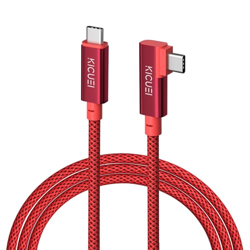 USB-C to USB-C Tethering Cable 16.5FT (5m), Right Angle Photography Cord, 20Gbps Fast Transfer, 4K@60Hz, PD Power Delivery, Compatible with