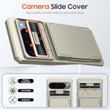 Google Pixel 9 Pro XL Case with Card Holder, Kickstand & RFID Blocking - Titanium