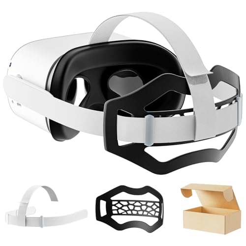 Head Strap For Oculus Quest 2,Vr Headset Straphead Strap For Meta Quest 2 With Tpu Pad, Lightweight Washable Vr Accessories With Wide Tpu Pad