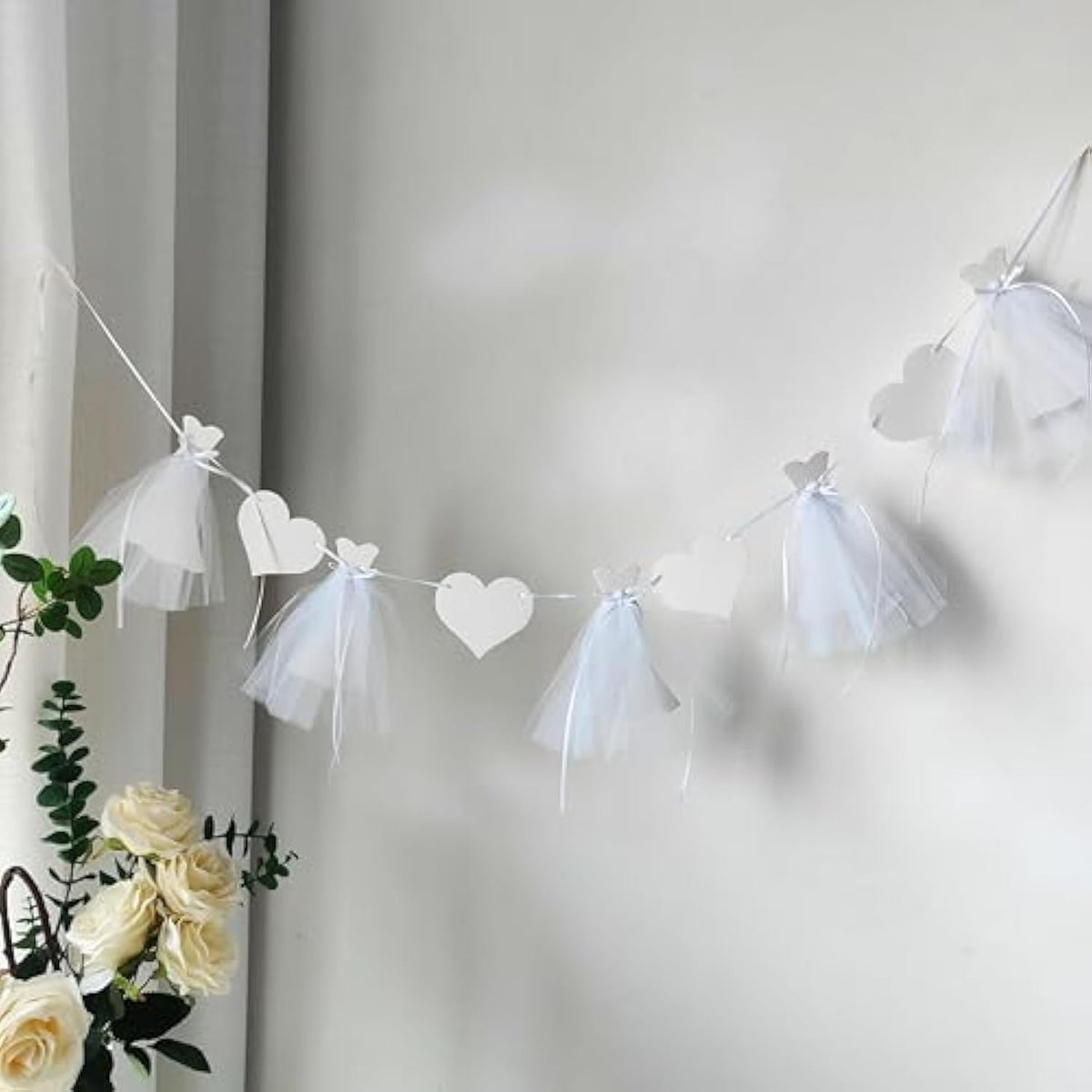 Bridal Shower Banner – Wedding Dress Engagement Party Decorations, Bride-to-Be Chair Banner, Engagement Party Supplies