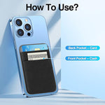 Wallet Compatible For Magsafe, Magnetic Phone Wallet Card Holder For Back Of Phone Compatible For Iphone 15/14/13/12 Mini/Plus/Pro/Pro Max & Magsafe Case -Black
