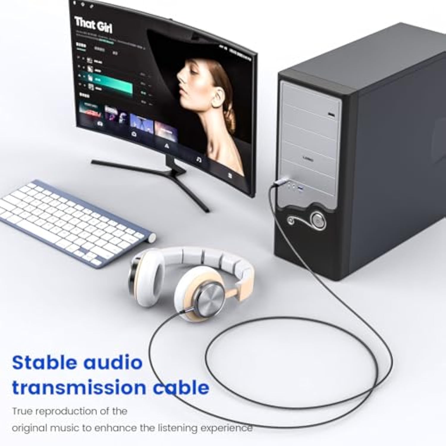 Usb To 3.5Mm Trs Audio Jack Adapter, Usb Male To 3.5Mm Aux Stereo Audio Cable, Nylon Braided Usb To Aux Converter For Pc, Laptop, Windows, Mac Osx, Headphones?Does Not Support In Vehicle?