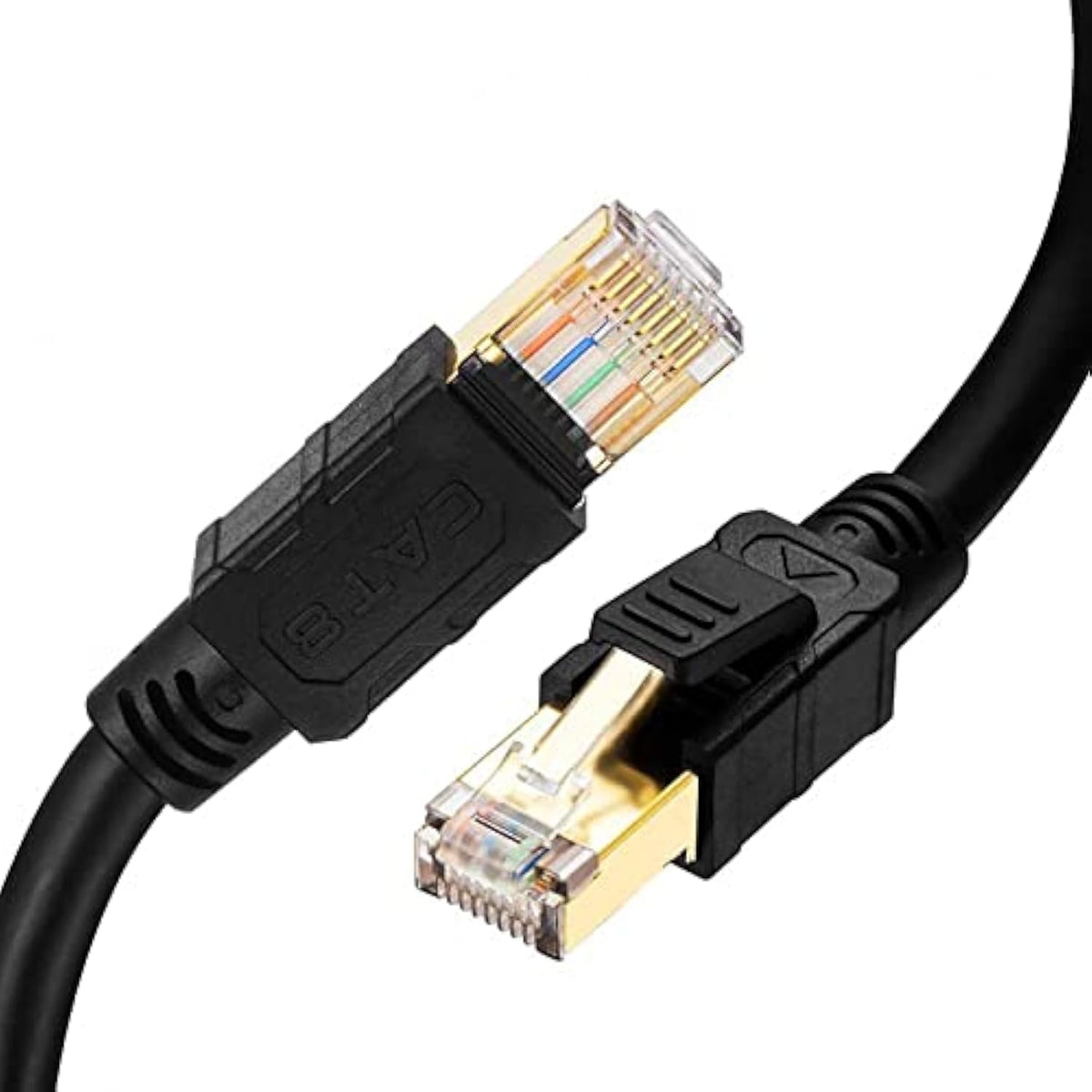 Cat8 Ethernet Cable,20Ft Supper Speed 26Awg 40Gbps, 2000Mhz With Gold Plated R