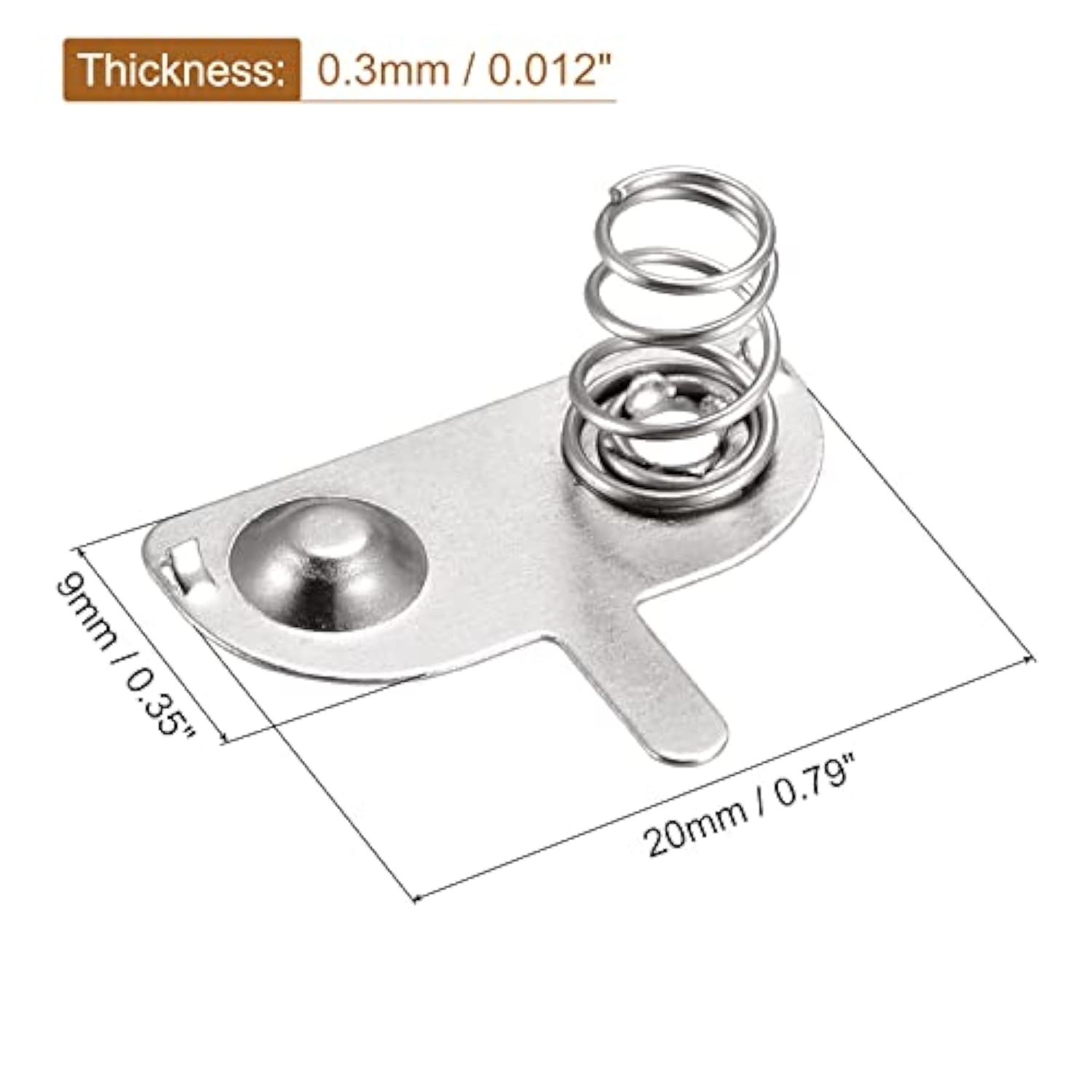 Battery Spring Plate Aaa Batteries Spring Contact Nickel Plated 20Mmx9Mm 20 Pcs