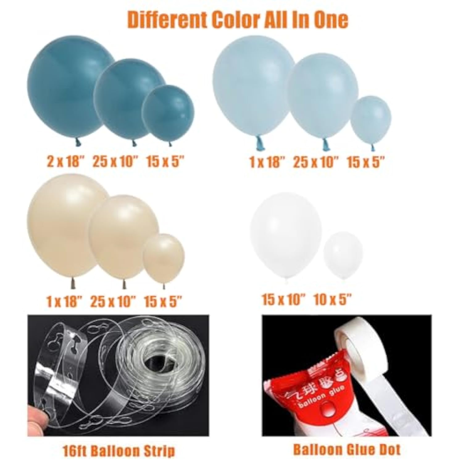 The Big One Balloon Arch Kit Surf's Up Beach Theme for First Birthday & Baby Shower