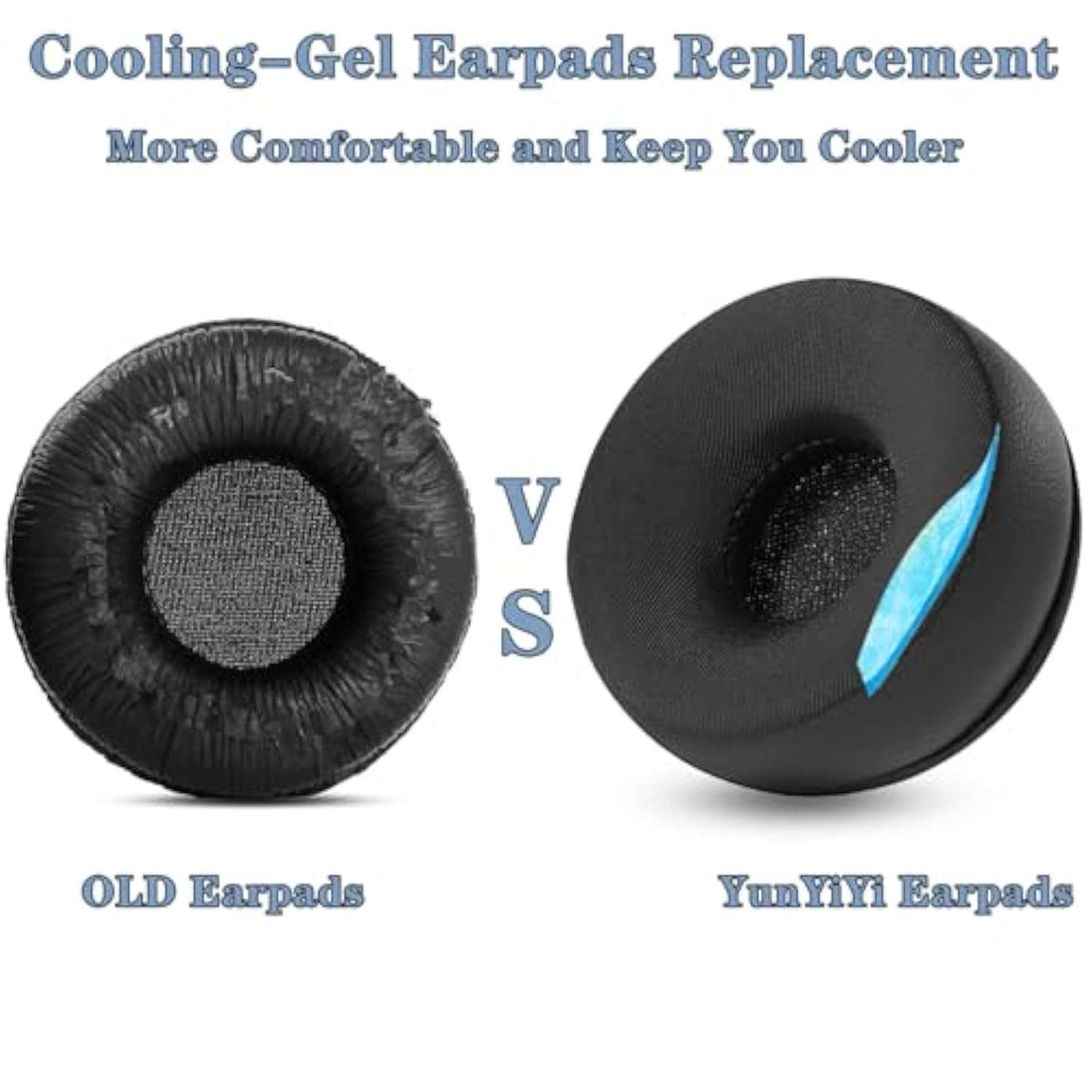50Mm Earpads Cooling Gel Compatible With Jabra Pro 920 Pro 930 Pro 925 Pro 935/Vxi Blueparrott B250-Xts 204123 B250-Xt/Telex Airman 750 760/Blackwire C320 3210 3220 3320 Headset Round Earpads