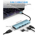 Usb C Hub, 5 In 1 Usb C Splitter Thunderbolt 3 Hub To 4K Hdmi Adapter For Macb