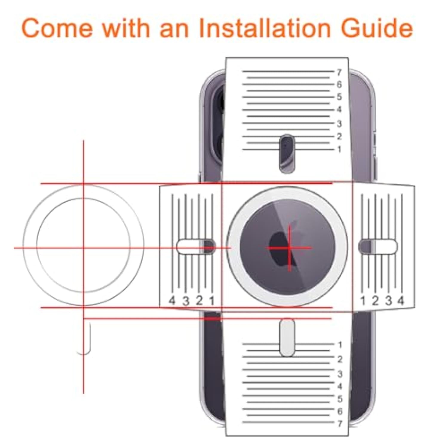 3Pcs For Magsafe Ring Sticker,Universal Magnetic Conversion Adapter Compatible With Wireless Charging Accessories For Iphone 16/15/14/13 Pro Max Mini, Galaxy Series And Phone Case,White