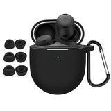 Pixel Buds Pro Case Ear Tips Kit, Silicone Soft Cover 3 Pairs Replacement Eartips With Keychain Accessories Set Compatible With Google Pixel Buds Pro Black