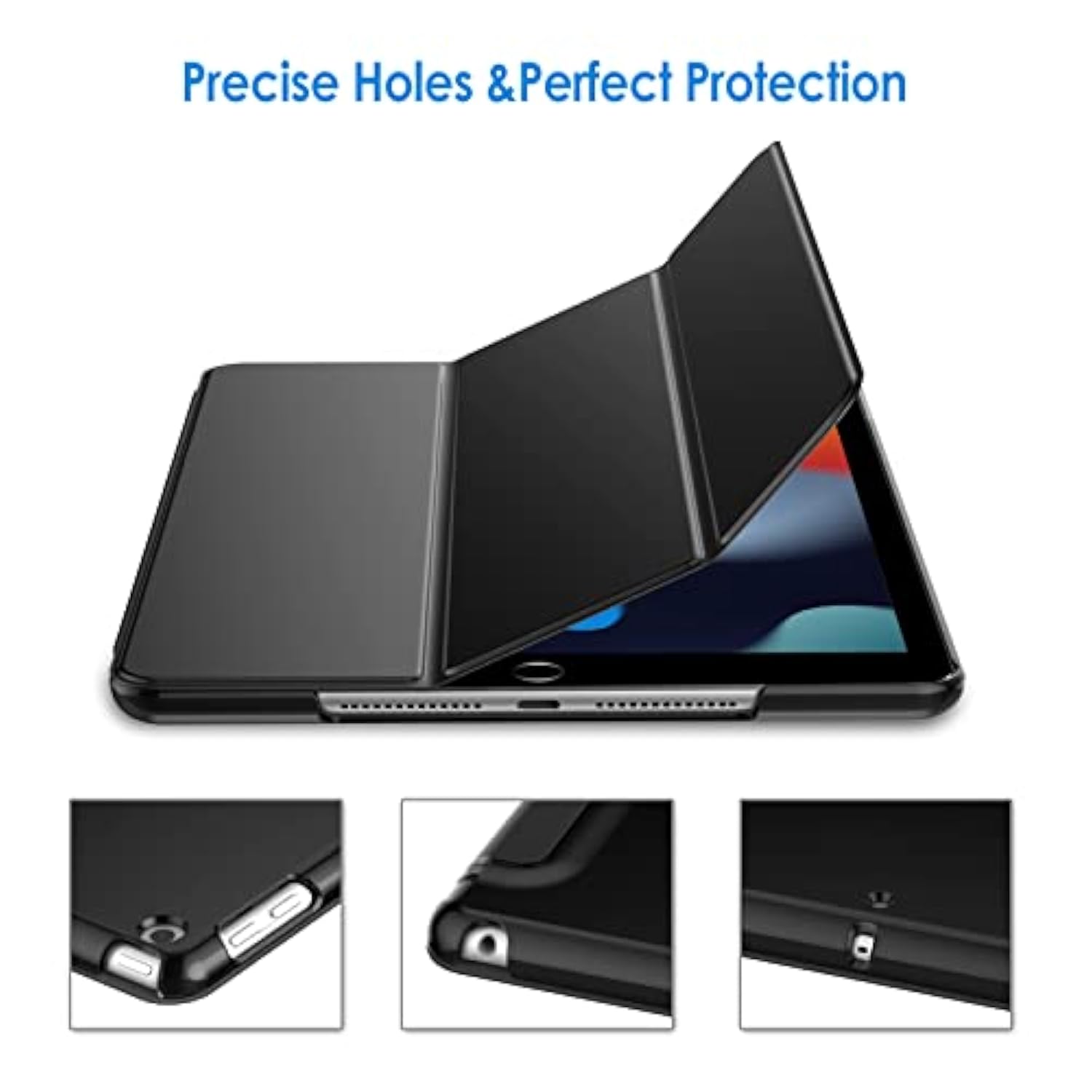 Jetech Case For 10.2-Inch (2021/2020/2019 Model, 9/8/7 Generation), Auto Wake/Sleep Cover (Black)