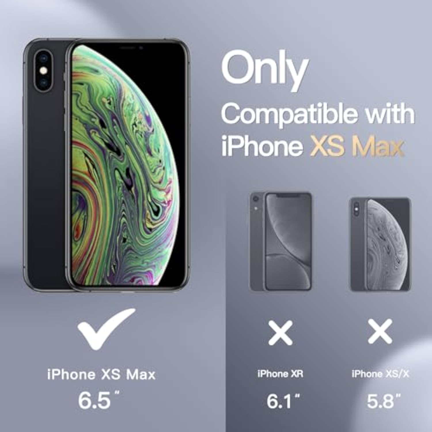 JETech Silicone Case for iPhone Xs Max 6.5-Inch, Silky-Soft Touch Full-Body Protective Case, Shockproof Cover with Microfiber Lining (Black)