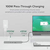 11-In-1 Usb-C Hub 100W Usb-C Pass-Through, Laptop Docking Station Dual Monitor
