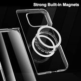 Case For Google Pixel 9 Pro Fold, Compatible With Magsafe, Built-In Cover Screen Protector, Clear Thin Hard Phone Case With Magnets For Pixel 9 Pro Fold - Transparent