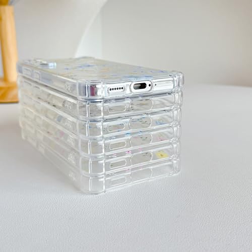 for  Galaxy S26 Case Clear Cute Flower Pattern for Women Girls Protective Shockproof Slim TPU Bumper Phone Cover for  S26 Case, Big