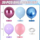 12-Inch Pink & Blue Balloon Set for Gender Reveal & Party Décor