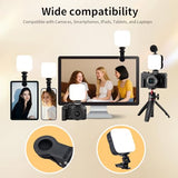 Selfie Light 3CCT USB-Rechargeable LED Phone Light - Portable Photo Light Up to 6500K Color Temperature for Selfie Makeup and Live Stream