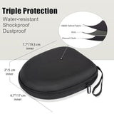 Universal Headphone Case Compatible With Jbl Tune 510Bt 720Bt, Sony Wh-Ch 720N/Wh-Ch520, Soundcore Q20/Q30 Beribes Kvidio Tozo Etc, 1680D Oxford Travel Carrying Hard Shell Case Black