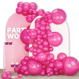 Pearl Hot Pink Balloons 140pcs Magenta Fuchsia Dark Pink Color