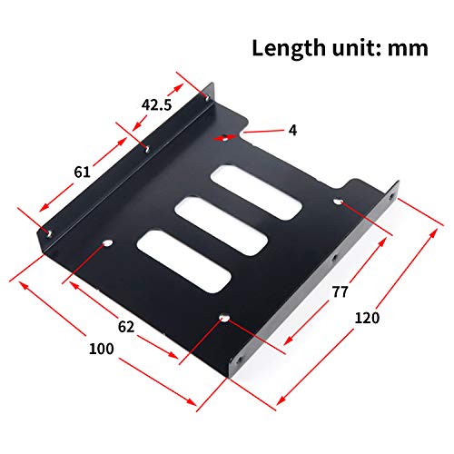 Hdd Ssd Mounting Bracket 2.5 To 3.5 Adapter Hard Drive Holder (Single Drive, Pack Of 2)