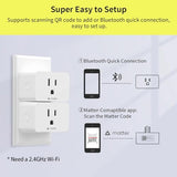Matter Smart Plug, Smart Outlet Compatible With Alexa, Apple Home, Google Home, Smartthings, App And Voice Control, 100% Privacy, 2.4G Wi-Fi Only, White, 4 Pack