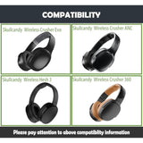 Crusher Anc Earpads And Headband Replacement For Skullcandy Crusher Wireless Crusher Anc/Crusher Evo/Crusher 360/Hesh 3 Headphones Ear Pads With Protein Leather