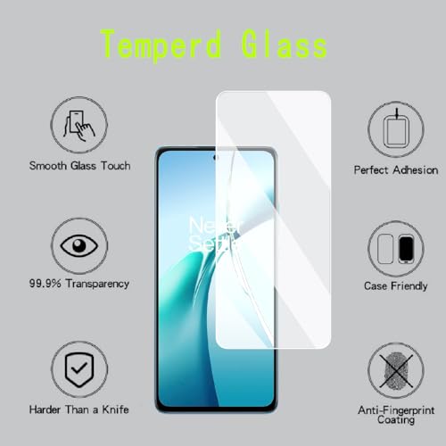 [4 Pack] Screen Protector Compatible with Oneplus Nord CE3,Scratch Resistant,Easy-Install,Bubble Free,Anti-Fingerprint,Tempered Glass Compatible with