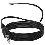 Replacement 3.5Mm Male Jack To Bare Wire Open End Ts 2 Pole Mono 1/8" 3.5Mm Jack Plug Connector Aux Audio Cable For Scanner,Speaker Pa Horns,Morse Key, Cooling Fans, Power Amp Repair
