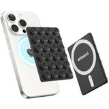 Magnetic Sticky Phone Suction Grip For Magsafe, Removable For Wireless Charging, Durable Magnet Silicone Portable Mount Stand For 12/13/14/15/16 Series, Hands-Free Video/Selfie, Black