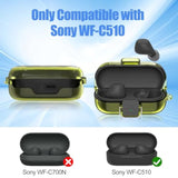 Clear Soft TPU Protective Earbuds Case with Carabiner & Cleaner Kit for Sony WF-C510