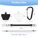 2-Pack Universal Anti-Theft Phone Lanyard with Patches & Hook Black
