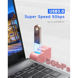 3 Ports USB 3.0 Adapter, USB Hub with 1 USB 3.0 and 2 USB 2.0 Port, Portable USB Port Splitter for Keyborad, Mobile Hard Disk, U Disk, Camera, Mouse,etc (Pink)
