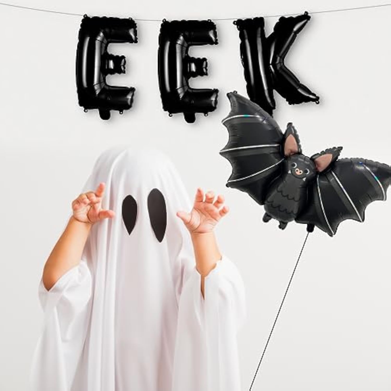 40 Inch Large EEK Bat Foil Balloon Set Halloween Party Decorations Balloon Decor