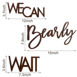 "We Can Bearly Wait" Teddy Bear Sign, Baby Shower & Gender Reveal Backdrop Banner