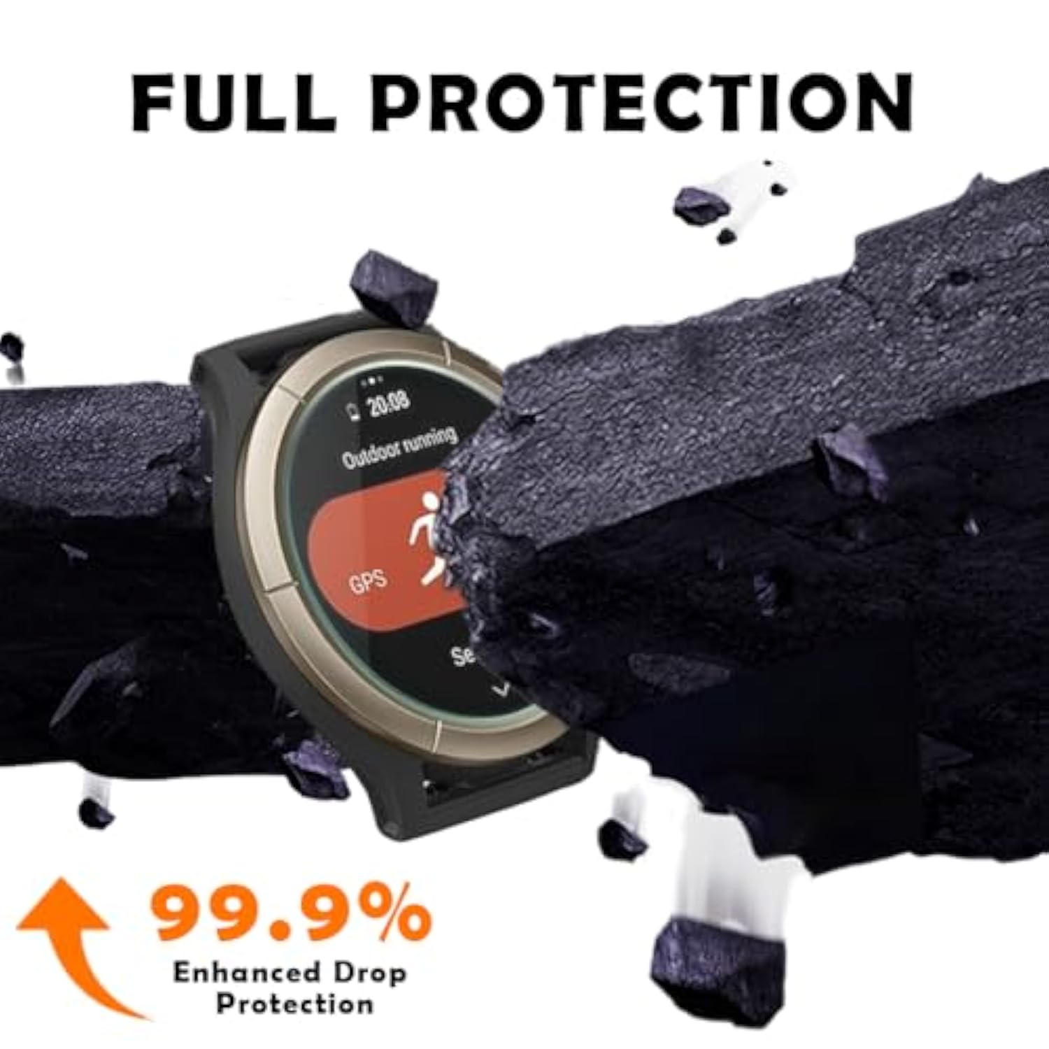 Watch Screen Protector (3+1Pack) Compatible For Amazfit Cheetah Round/Cheetah Pro, Tempered Glass Film Anti-Scratch High Definition Full Coverage And Soft Tpu Protective Case (Black)