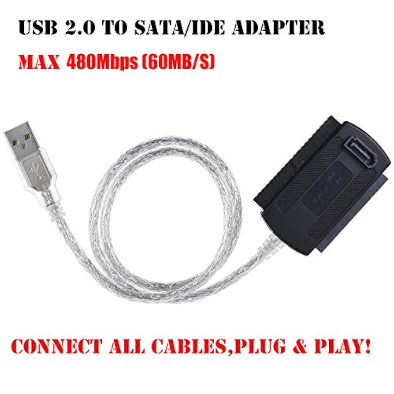 Sata/Pata/Ide Hard Drive To Usb 2.0 Adapter Converter Cable For 2.5" 3.5" Hard