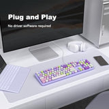 Wire Mechanical Keyboard, Ergonomic Compact Design 84 Keys Led Backlit Compute